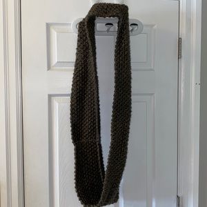 Grey knitted scarf